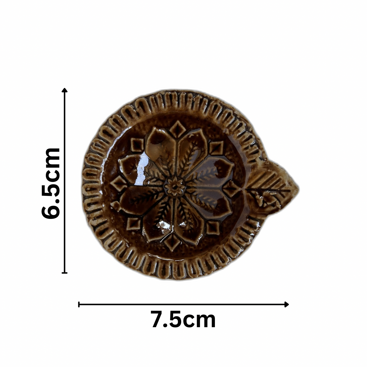ATCHAYAM Traders Diya for Pooja | Ceramic Diya | Diwali Ke Diye | Best Diya for Karthigai Deepam | Agal Vilakku (Brown 1)